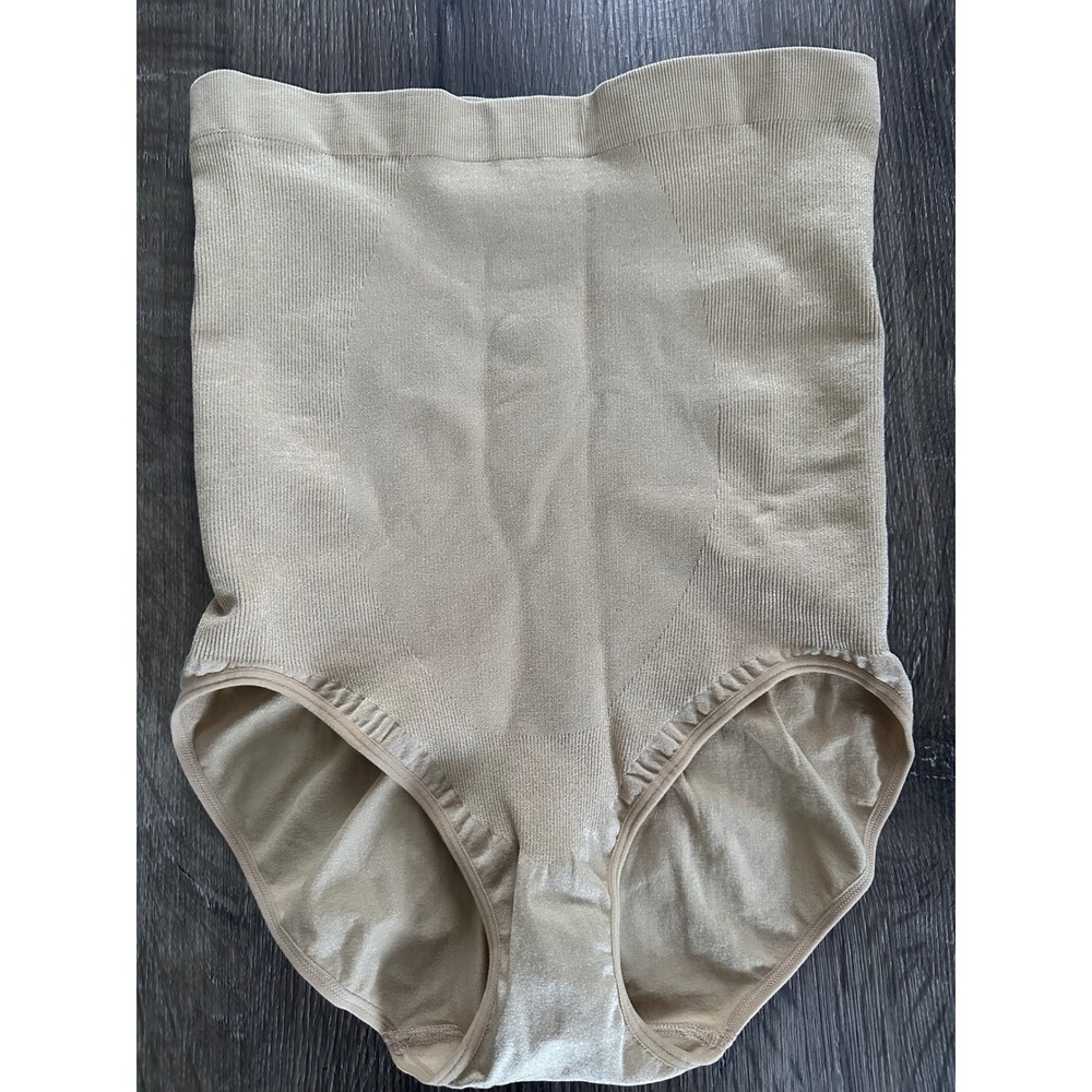 Genie Slim Panties 360 High Waisted Shapewear Briefs Tan 3X 4X 10212-02-01